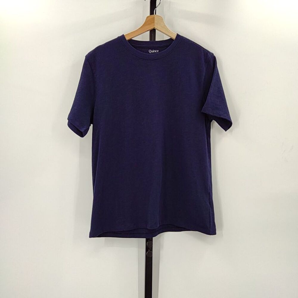 Quince Men Flex Curve Crewneck Tee Blue S